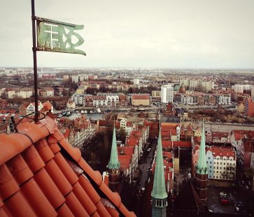 City on cloudy day